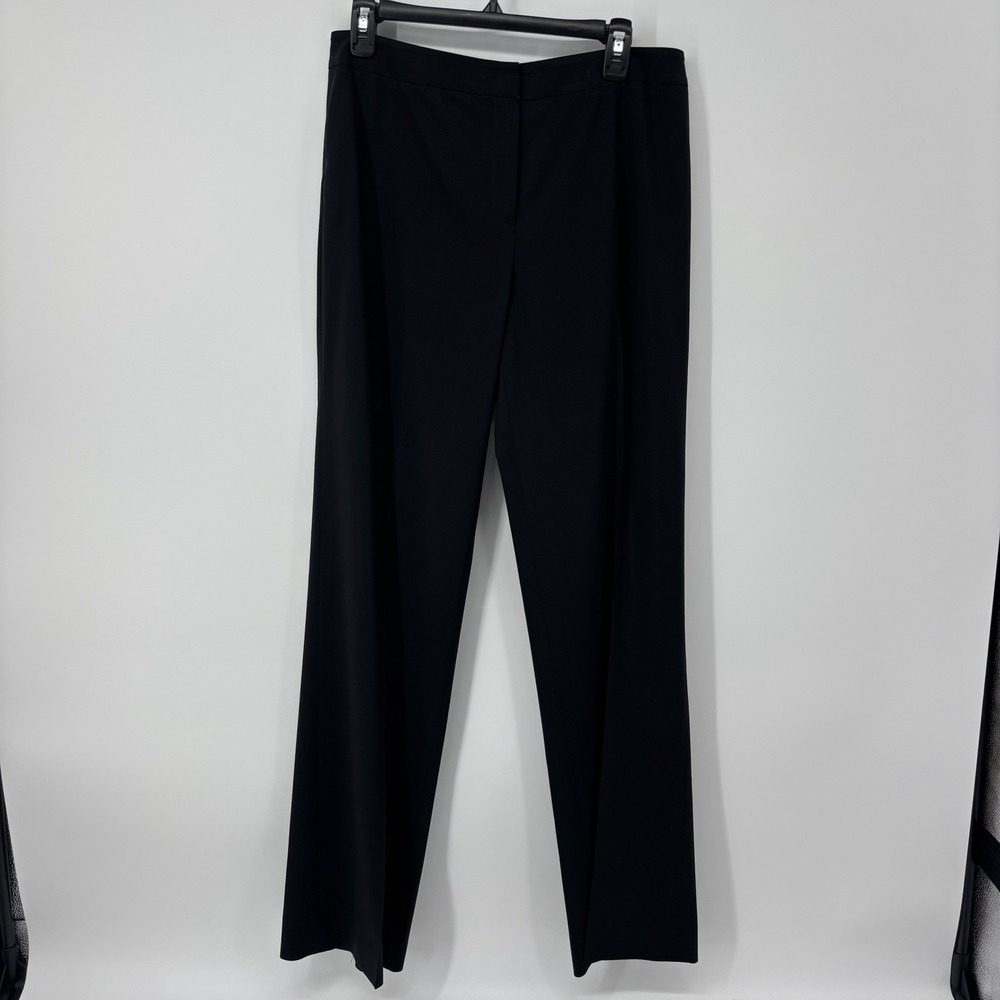 Lafayette 148 Black Straight Leg Dress Pants Womens Size 8 Slacks Career Work‎